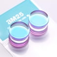 thumbnail image 2 of A Pair of Purple Luminous Iridescent Flat Glass Double Flared Plug, 2 of 4
