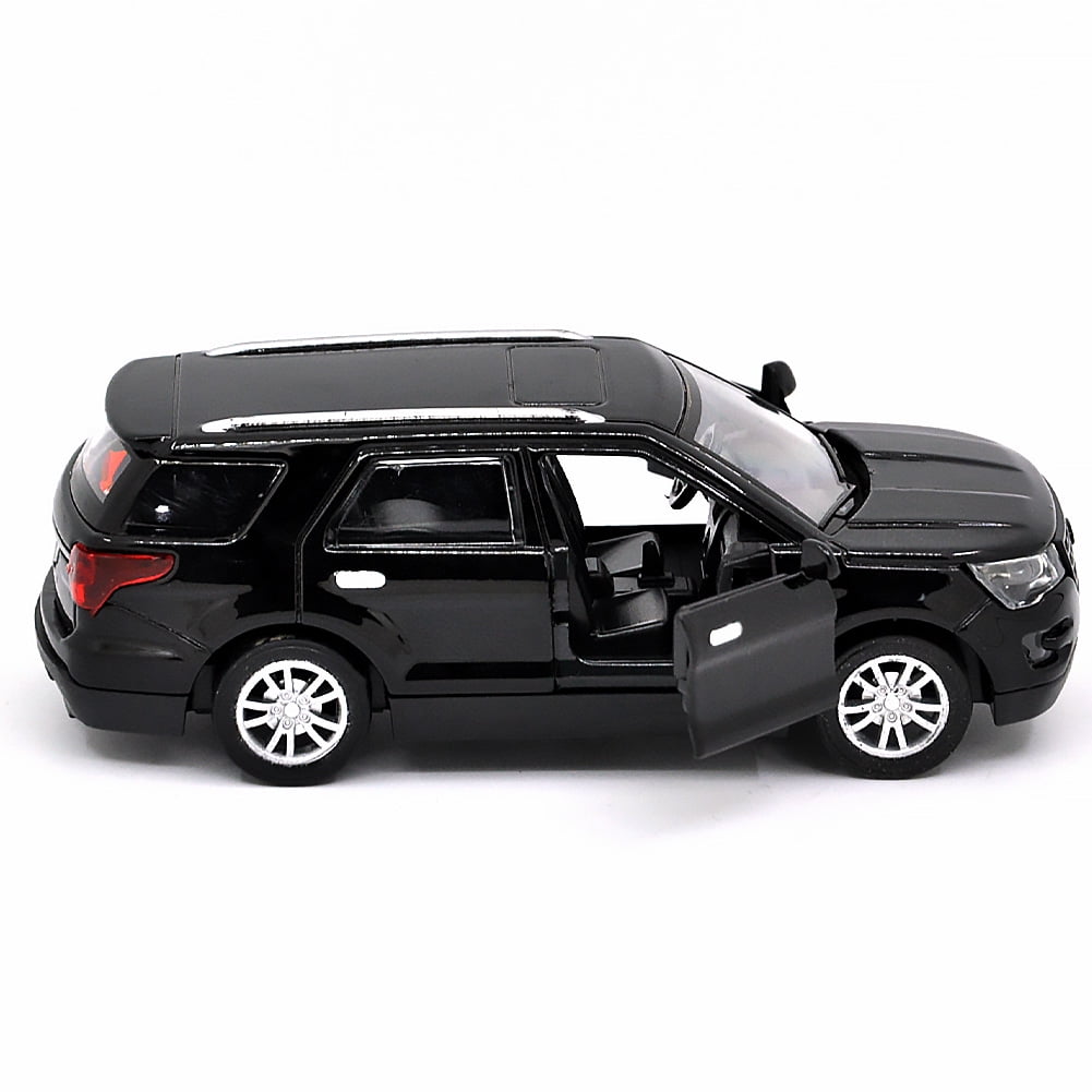 1: 36 is suitable for Ford Explorer alloy die-casting metal car models, with sound, light, and rebound functions, children's toy car collections, boys' birthday gifts