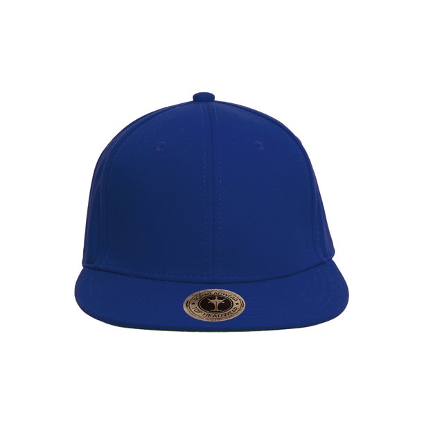 Top Headwear Plain Flat Bill Fitted Hat, Royal 7 1/2  display picture 1