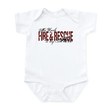 

CafePress - Uncle My Hero Fire & Rescue Infant Bodysuit - Baby Light Bodysuit Size Newborn - 24 Months