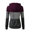 thumbnail image 3 of Doublju Women's 3 Block Lightweight Pullover Hoodie Sweatshirt with Plus Size, 3 of 3