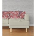 thumbnail image 4 of 20" X 20" Red Broadcloth Floral Throw Pillow, 4 of 5