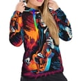 thumbnail image 5 of Yiaed Rock Skull Singer Print Womens Casual Hoodies Crew Neck Long Sleeve Sweatshirts With Pocket Pullover Tops Women's Hooded Sweatshirt-X-Large, 5 of 5