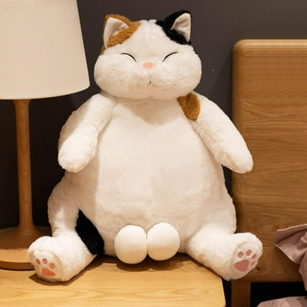 peluche gato juguetes de peluche lindo gato muñeca hermoso animal almohada dulce caricatura chat para niñas sofá cojín decoración , color 45cm Blanco 45cm Yotijar juguetes de peluche