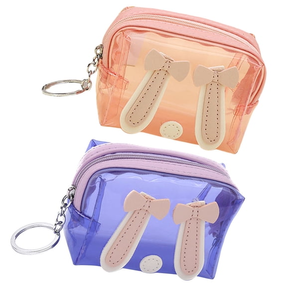Soimiss Mini Purse Wallet Assorted Color for Young Women Outdoor Activities 2Pcs 4.3x3.5in