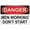Warning Sign 3, variant on Metal Hanging Plate Horizontal Sign MEN WORKING DON'T START, Waterproof, Fade and Scratch Resistant, safety signs, equipment Warning signs, etc - DANGER SIGN Style 20x30cm