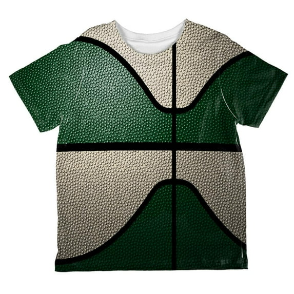 Championship Basketball Forest Green and Cream All Over Toddler T Shirt Multi 4T