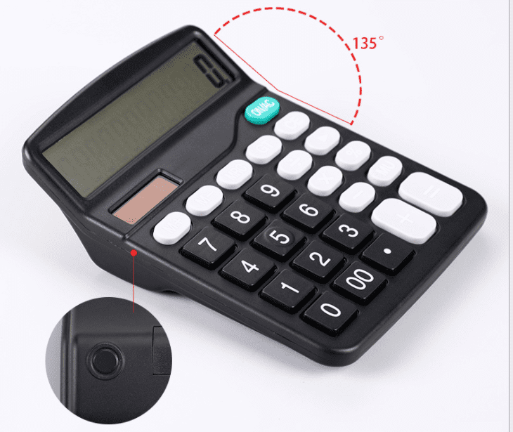 Nesee Desktop Calculator 12-Digit Dual Power Handheld Desktop Calculator with Large LCD Display Big Sensitive Button 