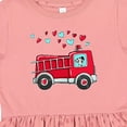 thumbnail image 4 of Inktastic Valentine Fire Truck with Cute Dalmatian and Hearts Girls Toddler Dress, 4 of 5