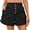 Black, variant on Summer High Waist Women Button Down Casual Denim Pants Jeans Shorts