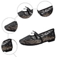 thumbnail image 5 of Rokment Women's Mesh Embroidered Ballet Flats Comfortable Walking Shoes Bowknot Square Closed Toe Ballerina Low Heel Bridal Lace Floral Bow Dress Slip on Loafers Summer Fall Casual Black Size 6, 5 of 7