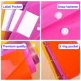 thumbnail image 4 of 1Pack Binder Pockets,Binder Folders Side Loading,Poly Binder Pocket,Plastic Envelopes Poly Envelopes,Clear Document Folders for School and Office Supplies, 4 of 7