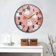thumbnail image 2 of Yayeee Wall Clock Battery Operated 9.5" Silent Non-Ticking for Living Room, Pink Cartoon Halloween, 2 of 8