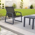 thumbnail image 2 of Compamia Pacific Club Arm Chair Dark Gray Frame Black Sling, 2 of 7