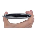 thumbnail image 4 of Waterproof Genuine Eel Skin Soft Leather Slim Thin Credit Card Holder Wallet (Grey), 4 of 6