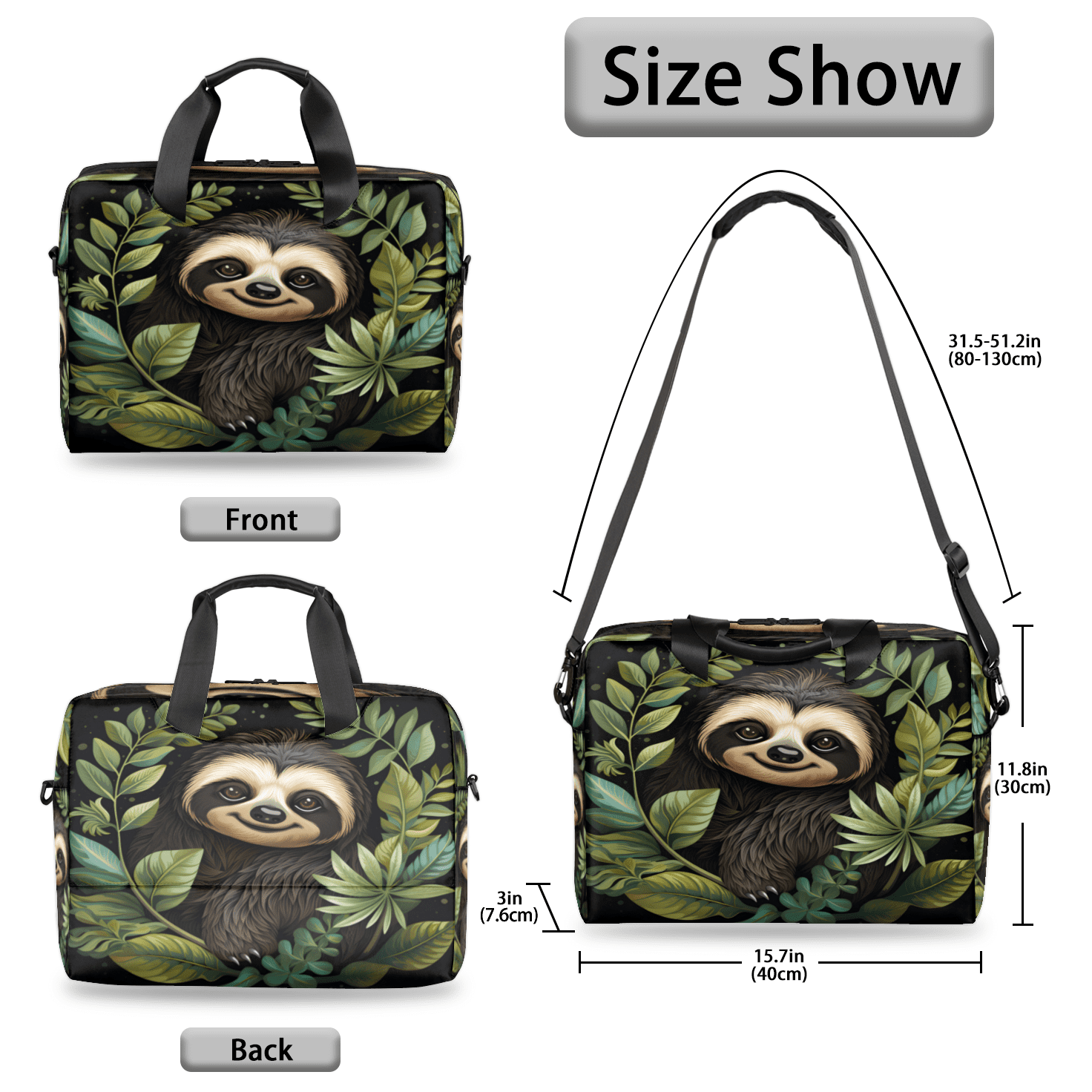 Herdesigns Cute Laptop Bag for Women Men, Computer Case Briefcase Messenger Bags, 15-15.6 inch Laptop Sleeve Shoulder Bag