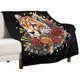 thumbnail image 1 of Manta súper suave con diseño de guepardo y rosas, manta navideña de franela de microfibra para sofá cama, mullida y cálida, 50 x 60 pulgadas, 1 of 8