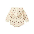 thumbnail image 2 of Gzhioc Baby Valentine’s Day Romper, Cute Heart Print Long Sleeve Hooded Bodysuit One-Piece Outfit,0-12 Months, 2 of 9