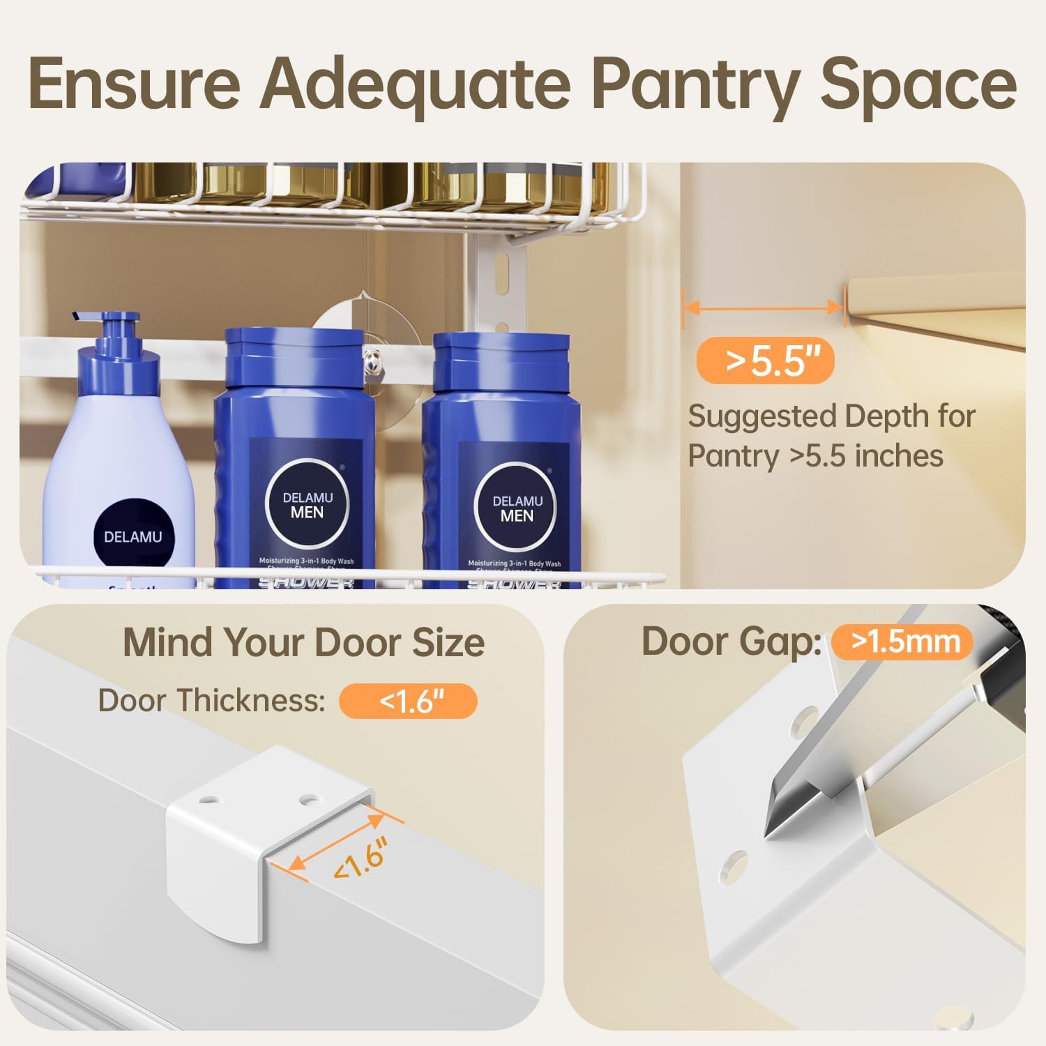 LazySpin Over-the-Door Pantry Organizer, 8-Tier Adjustable photo 3