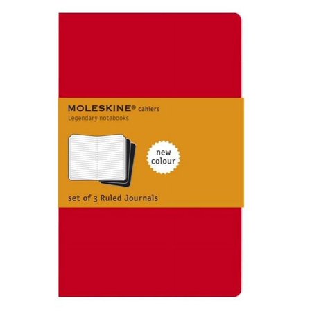 UPC: 9788862931014 | Moleskine Cahier Journal (Set of 3)  Large  Ruled  Cranberry Red  Soft Cover (5 x 8.25)