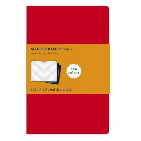 UPC: 9788862931014 | Moleskine Cahier Journal (Set of 3) Large Ruled Cranberry Red Soft Cover (5 x 8.25)