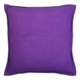 thumbnail image 2 of Stylo Culture Indian Decorative Throw Pillow Covers 16 x 16 Hand Embroidered Purple Bohemian 40x40 cm Home Decor Cotton Mirrored Square Cushion Covers | Set Of 2, 2 of 4