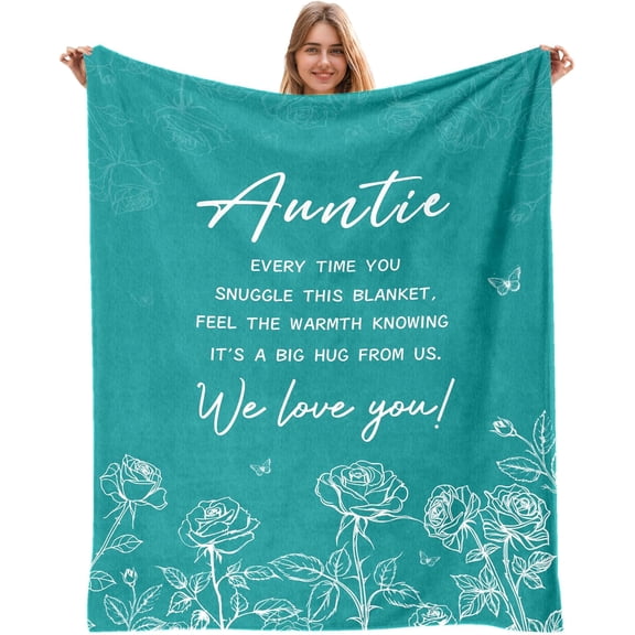 Auntie Gift Ideas, Aunt Birthday Gifts, Gifts for Aunts from Niece, Best Auntie Gift Throw Blanket 50"x60"
