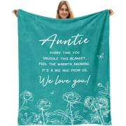 Auntie Gift Ideas, Aunt Birthday Gifts, Gifts for Aunts from Niece, Best Auntie Gift Throw Blanket 50"x60"