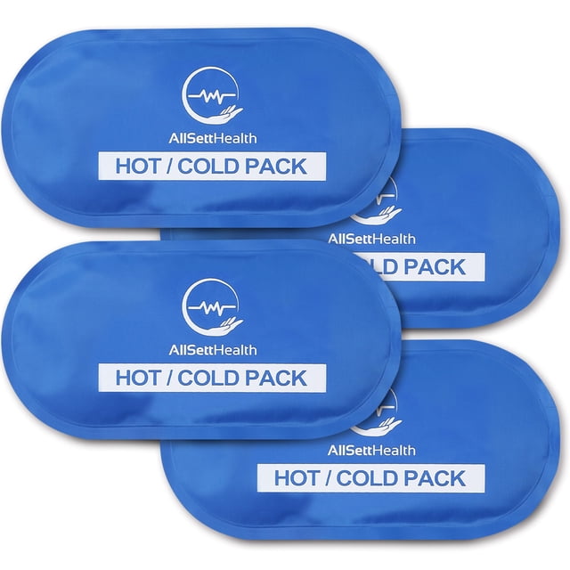 Paquetes de hielo en gel frío y caliente reutilizables AllSett Health, paquete de 4