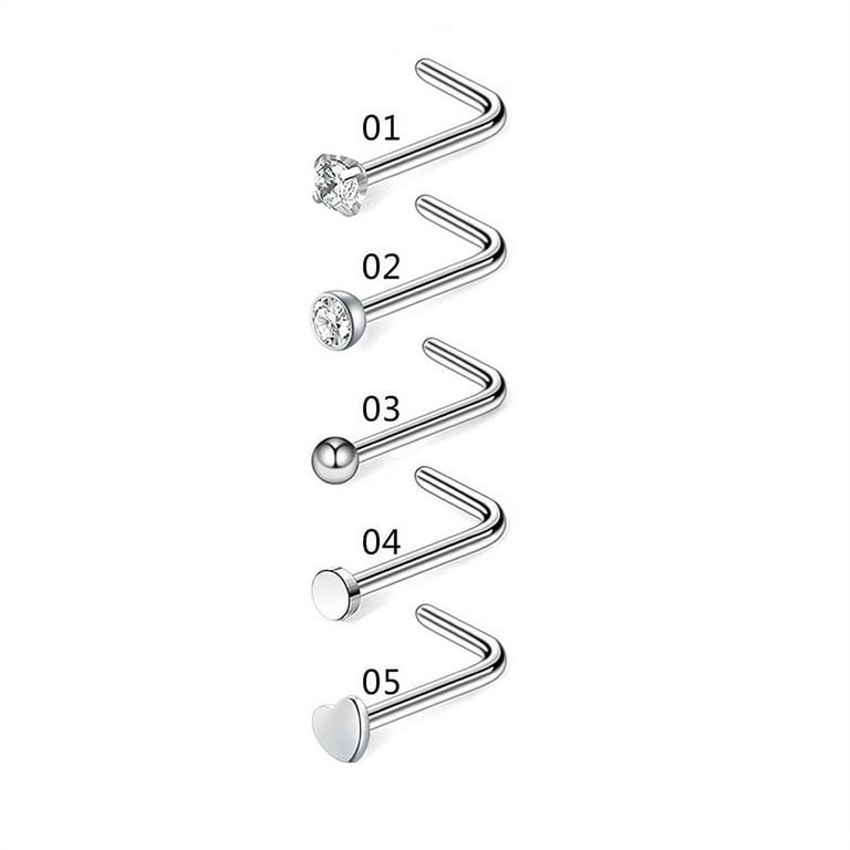 L shaped nose rings hotsell walmart