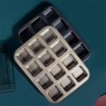 thumbnail image 5 of 2X 12 Cups Square Mini Bread Burger Muffin Cupcake Mold for Household Non-Stick Baking Pan Oven Trays Pastry Tool(Gold), 5 of 5