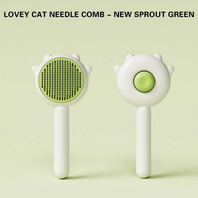 Fiudx Mascarpone Mascots, Peine para Perros En Mango Ergonómico, Cepillo Autolimbable para Gatos, Depilación para Mascotas, Masaje y Brillo para Pelaje, para Uso En Pelo Corto, Medio y Largo, Ideal p