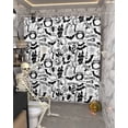 thumbnail image 5 of Halloween Decoration Shower Curtain Set ，Waterproof Fabric Shower Curtains Bat Witch Black Vintage Decoration Shower Curtains for Bathroom,Bathroom Decor 36"x72", 5 of 6