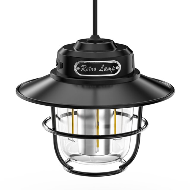 BeesClover Lampe de Travail Portable Rétro USB Extérieure LED Camping Light avec Poignée