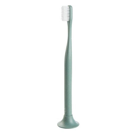 Hemp Bogobrush + Stand Biodegradable Toothbrush Soft Bristles in Hemp Green