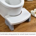 thumbnail image 6 of Foldable Toilet Potty Stool Anti Slip Squatting Foot Stool for Healthy Bathroom Posture Comfort, White 15.6 inches / 39.5 cm, 6 of 9