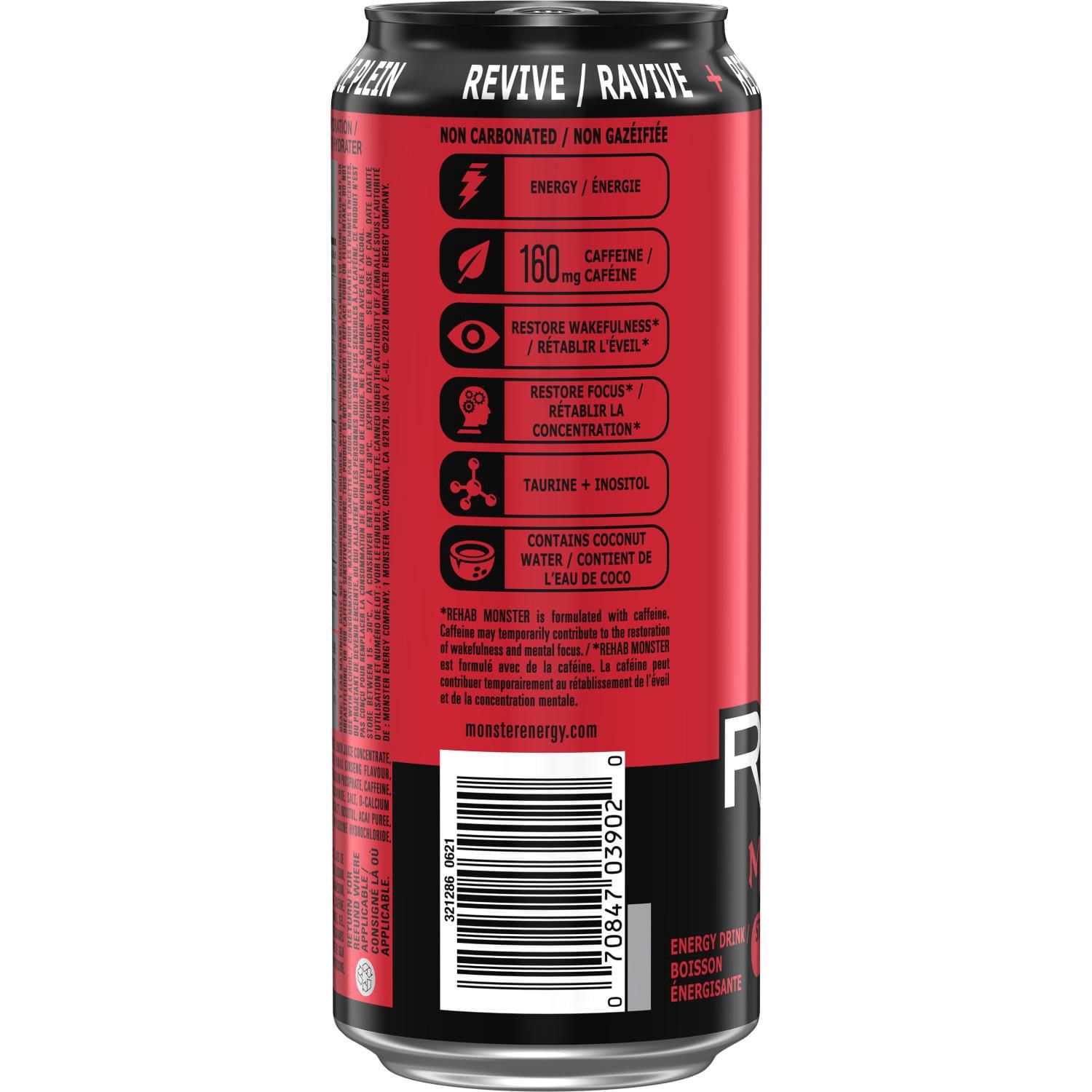 MONSTER ENERGY, Rehab Strawberry Lemonade, 458mL, Can