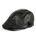 thumbnail image 2 of Hats Men Women Street Bonnet Genuine Leather Beret Male Thin Hats 55-61 cm Adjustable Forward Cap Leisure Duckbill Casquette, 2 of 6