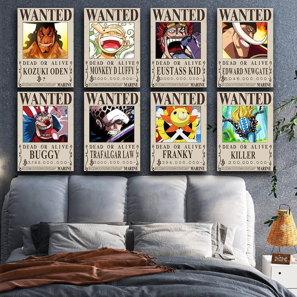 Anime One Piece Wanted Posters 30×21cm, New Edition, Zoro, Sanji, Luffy 1.5Billion, a Set of 25PCS… (35PCS)
