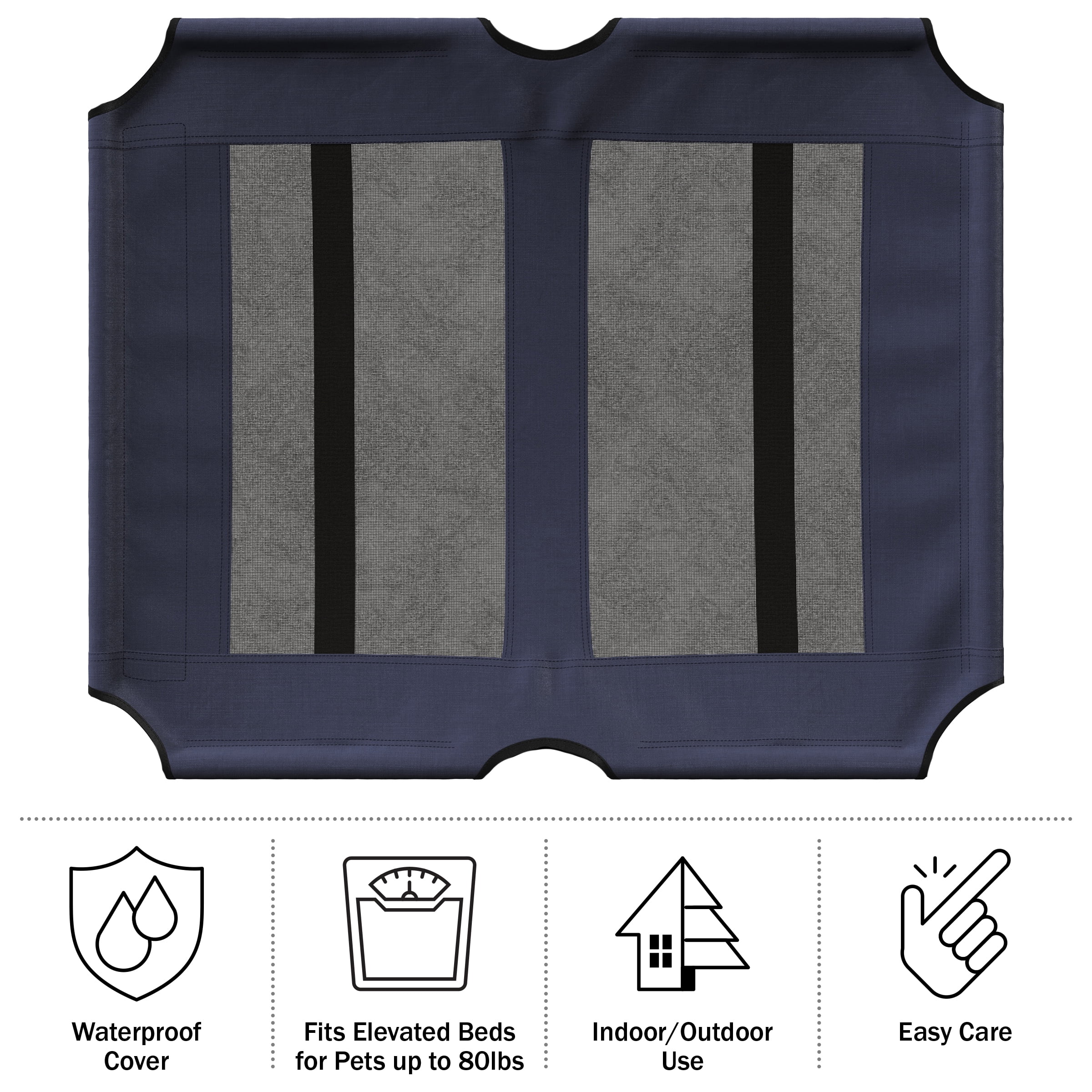 PETMAKER 36x30-Inch Replacement Elevated Dog Bed Cover (Blue)