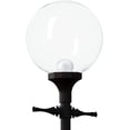 thumbnail image 2 of KastLite 12" Clear Acrylic Lamp Post Globe | Smooth Textured with 3.94" Twist Lock Neck | Manufactured by Crown Plastics, 2 of 9