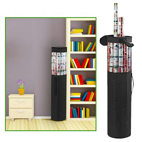 Yipinau 40 lnch Storage Bag with Handle Zipper Closure Gift Wrapping Paper Organizer Large Capacity Waterproof Portable Wrapping Paper Holder