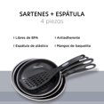 thumbnail image 3 of Set De Sartenes Aluminio 4 Piezas 18, 20, 23 cm Antiadherentes Con Espátula Colorhome rojo Estandar, 3 of 8