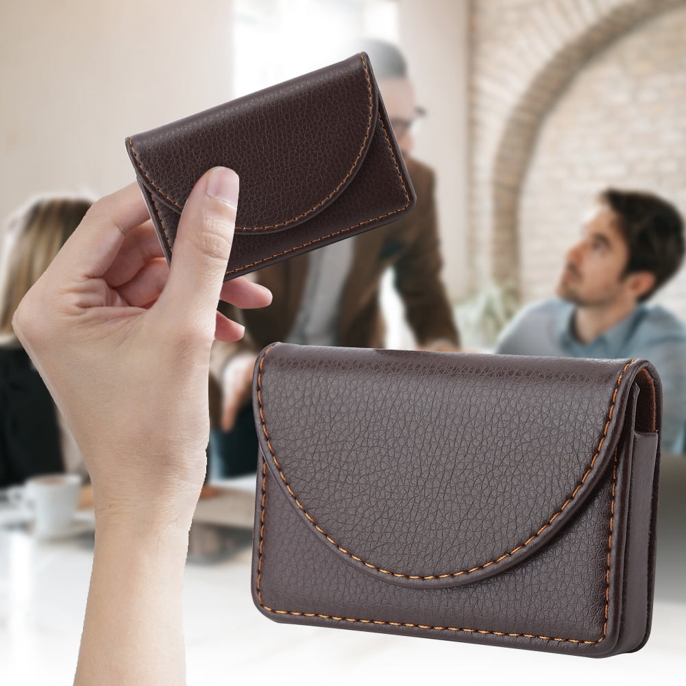 Rdeghly Portable Lightweight Leather Business Name Card Holder Case Wallet Credit Card Holder Case Business Name Card Holder Name Card Holder Walmart Canada