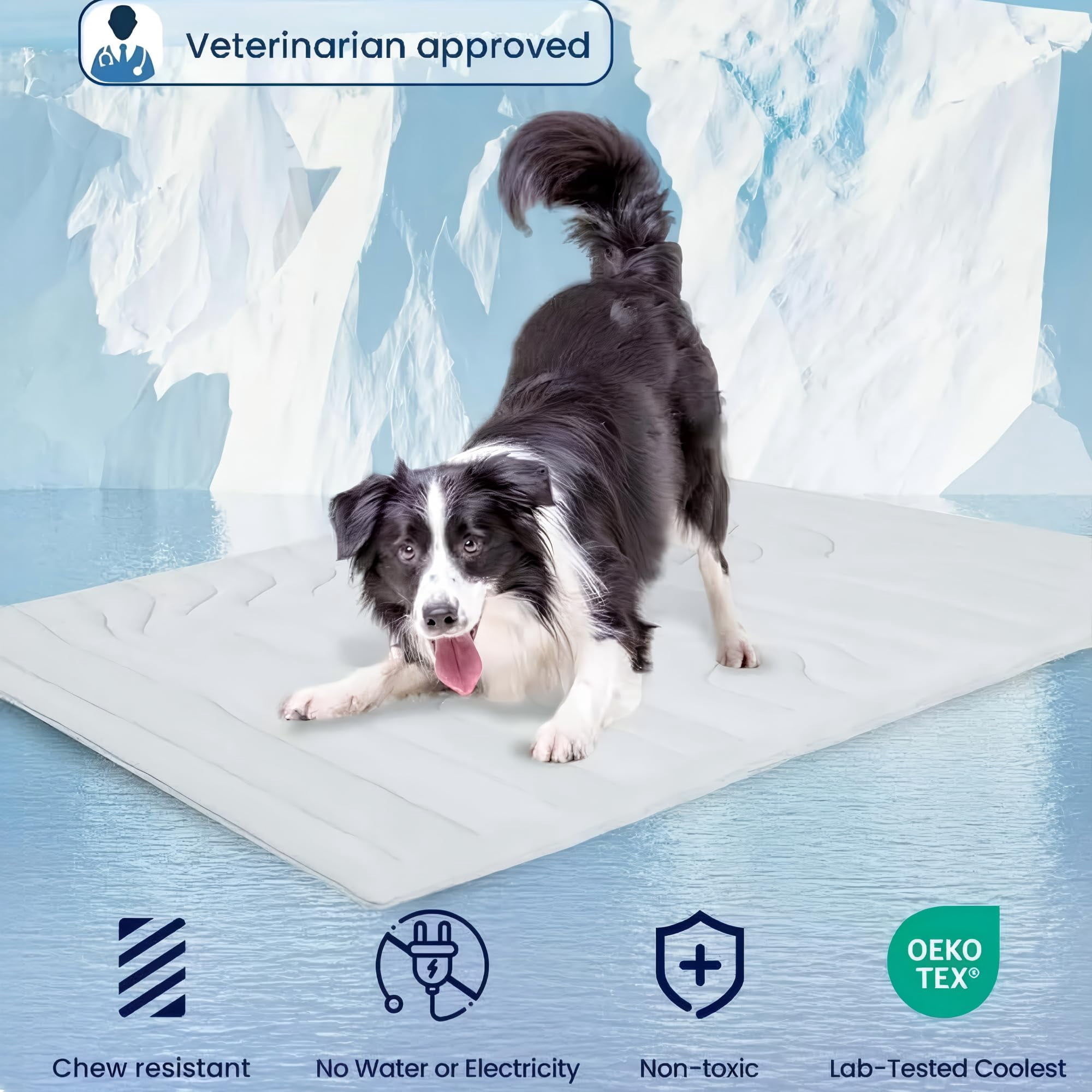 Pawlabs Cooling Mat for Dogs, Double-Sided Portable Dog Cool Bed for Summer Non-Slip Washable