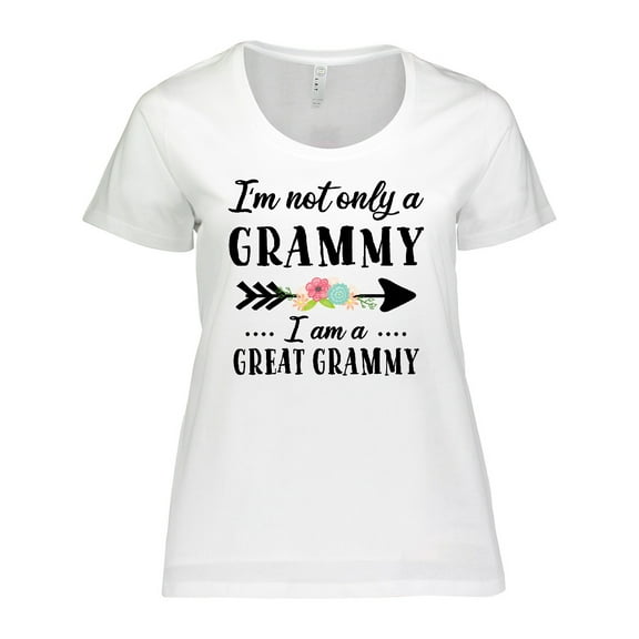 Inktastic I'm Not Only a Grammy I'm a Great Grammy with Flowers Women's Plus Size T-Shirt
