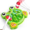 thumbnail image 1 of YEEBAY Juego Whack A Frog con 2 martillos Juguete de aprendizaje de desarrollo temprano para niños pequeños Regalo de cumpleaños divertido para niños a partir de 2 años Juguetes para niños de 2, 3 y 4, 1 of 8