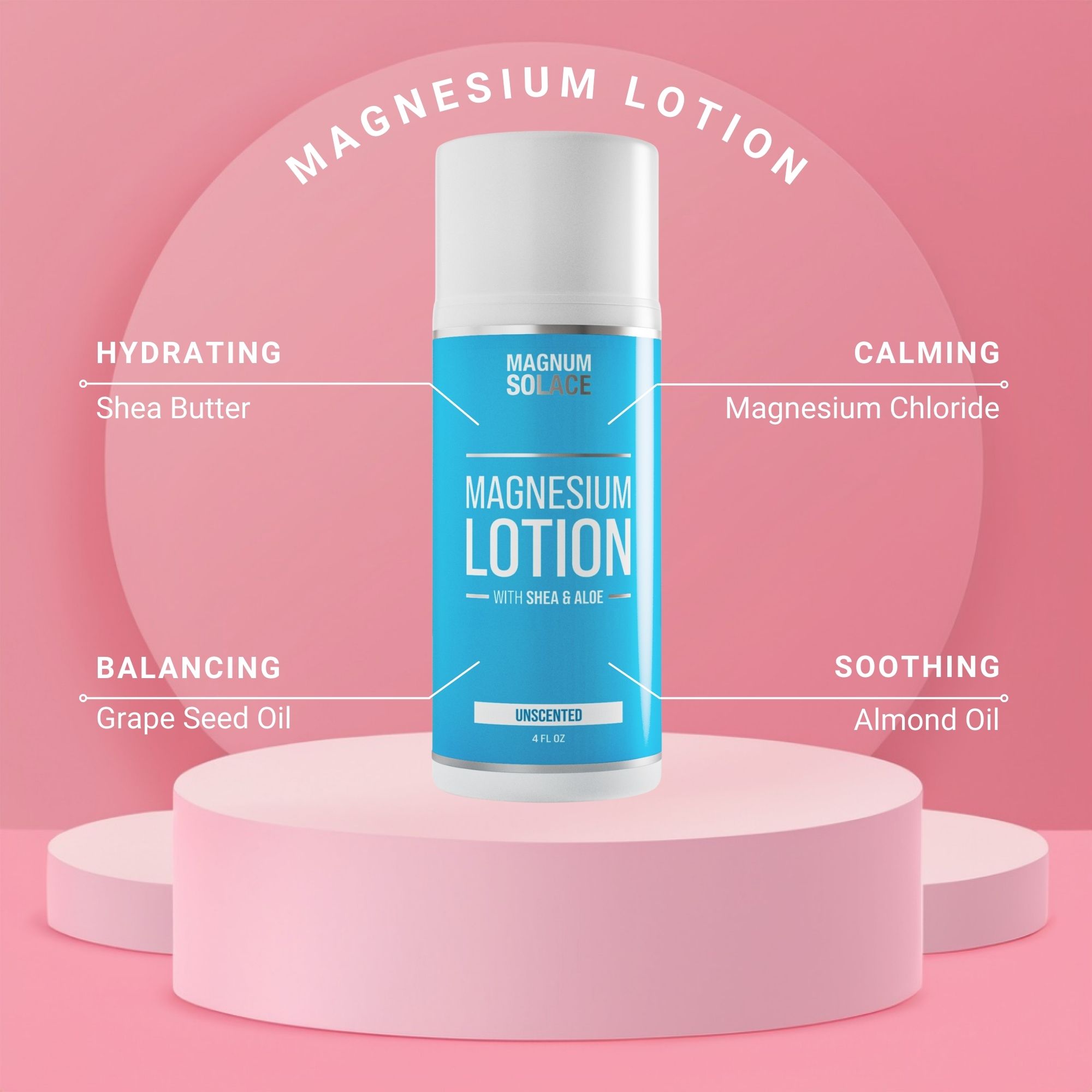 Magnesium Lotion with Aloe Vera, Shea Butter, and Coconut Oil – Hydrating & Soothing