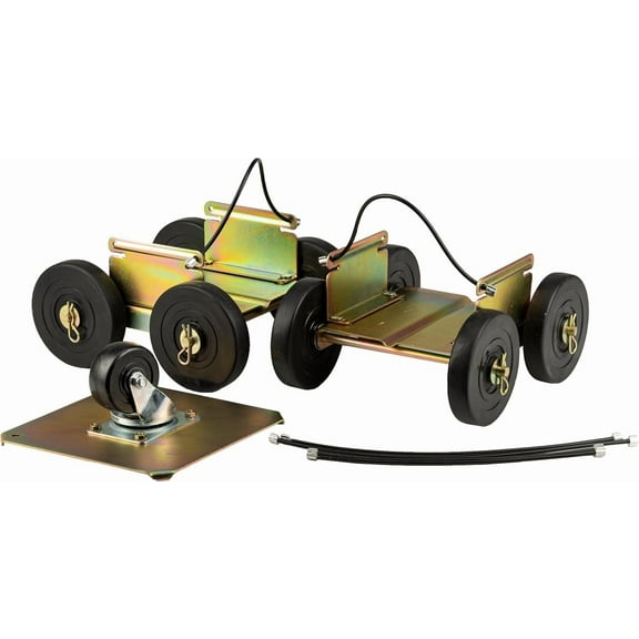 Drivable Steerable Snowmobile Dollies – Standard, Fits Skis Up to 7” Wide, All-Terrain Wheels, Heavy-Duty, for Grass, Gravel, Pavement, and Dirt