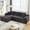 Grey-Left, variant on Trustyue 108.7" L-Shaped Modular Sectional Sofa with Oversized Chaise, Corduroy Cloud Couch with Memory Foam, No Assembly Required Sleeper Sofa for Small Space Living Room, Apartment (Grey, Left)